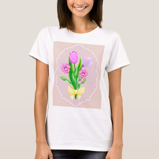 Camiseta Tulipas e picos (Frente)