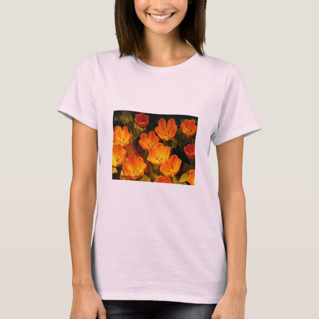 Camiseta Tulipas Laranja (Frente)