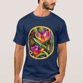 Camiseta Tulipas no Círculo
