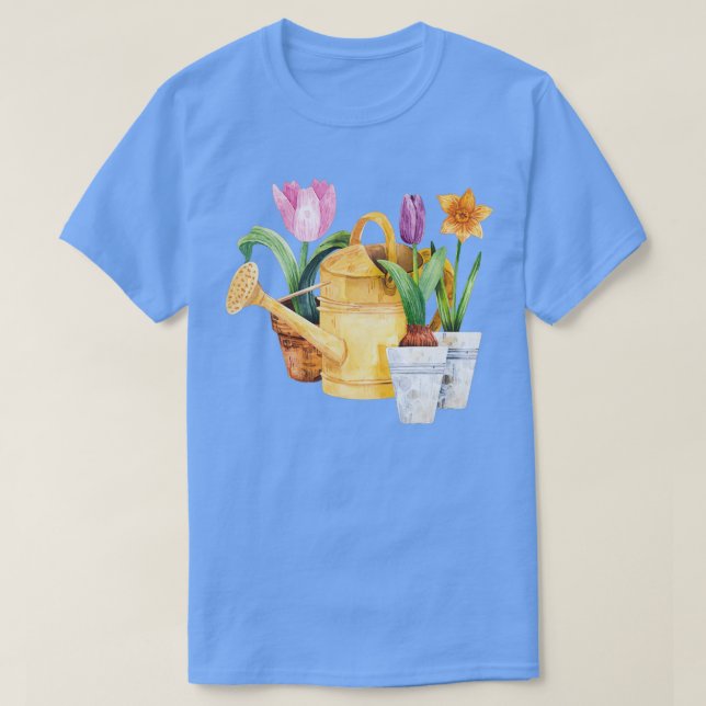Camiseta tulipas primavera e narcisos (Frente do Design)