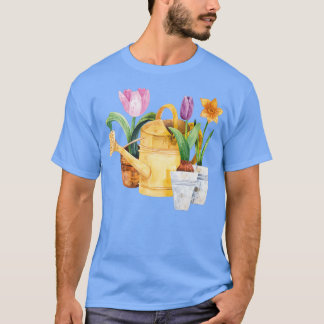 Camiseta tulipas primavera e narcisos