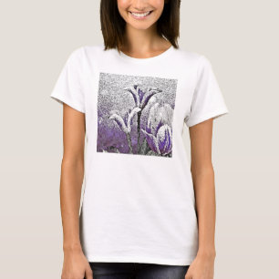 Camiseta Tulipas roxas - Tulipas para pintura