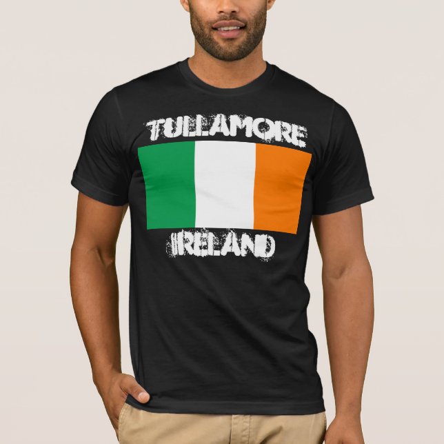 Camiseta Tullamore, Irlanda, com bandeira irlandesa (Frente)