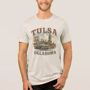 Camiseta Tulsa Oklahoma Rota Histórica 66 Cidade do Petróle