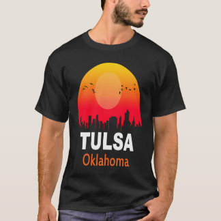 Camiseta Tulsa Oklahoma Vintage Sunset Retro City State USA