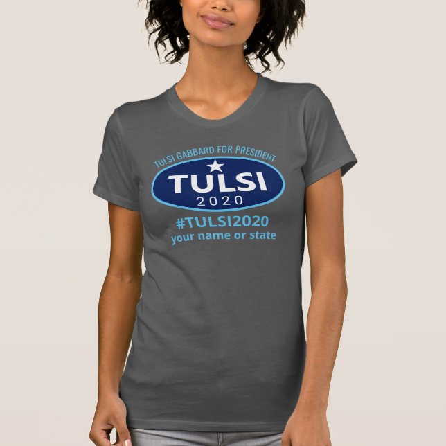 Camiseta Tulsi Gabbard 2020 para o presidente (Frente)