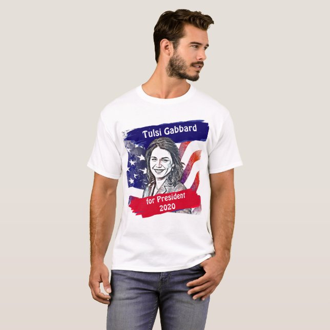 Camiseta Tulsi Gabbard para as eleições de 2020 (Frente Completa)