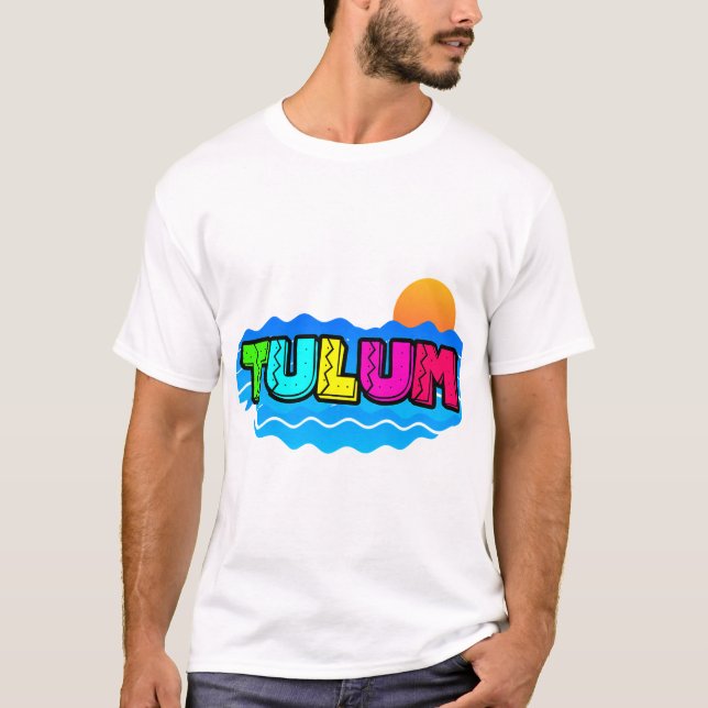 Camiseta Tulum Mexico Beach Sunset (Frente)