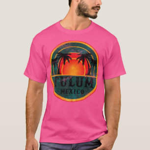 Camiseta Tulum Mexico Beach Vintage Retro Sunset