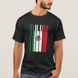 Camiseta Tulum Mexico Cancun Mexicano Flag Resort Trip Beac
