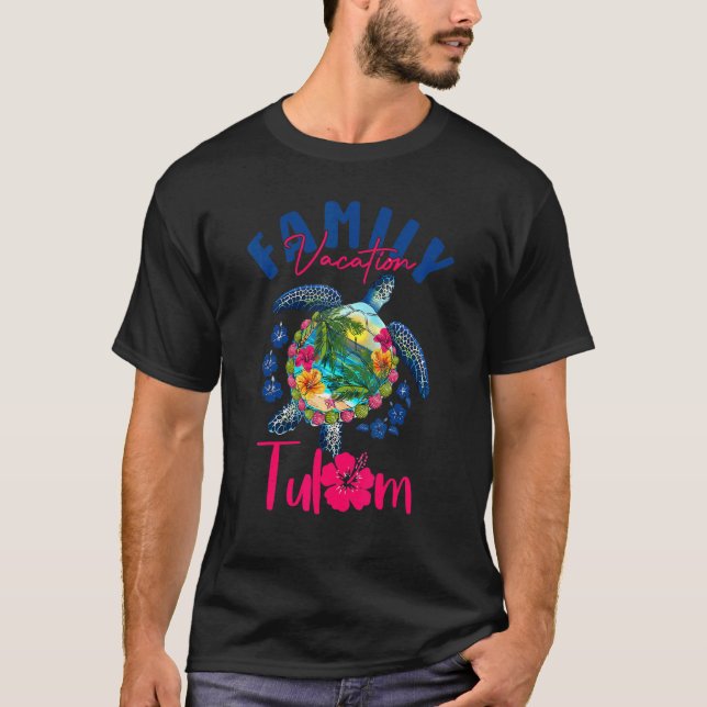 Camiseta Tulum México Férias Mar Azul Feira Fósforo Familia (Frente)