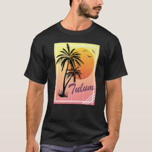 Camiseta Tulum Retro Vintage Sunset