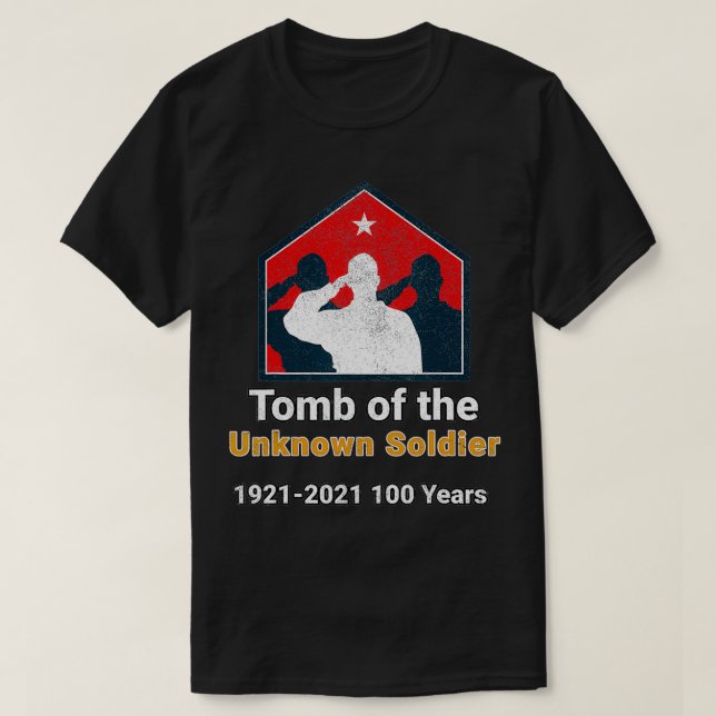 Camiseta Tumba do soldado desconhecido 100 aniversário de 1 (Frente do Design)