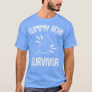 Camiseta Tummy Ache Sobrevivente Stomachache IBS Homens Eng