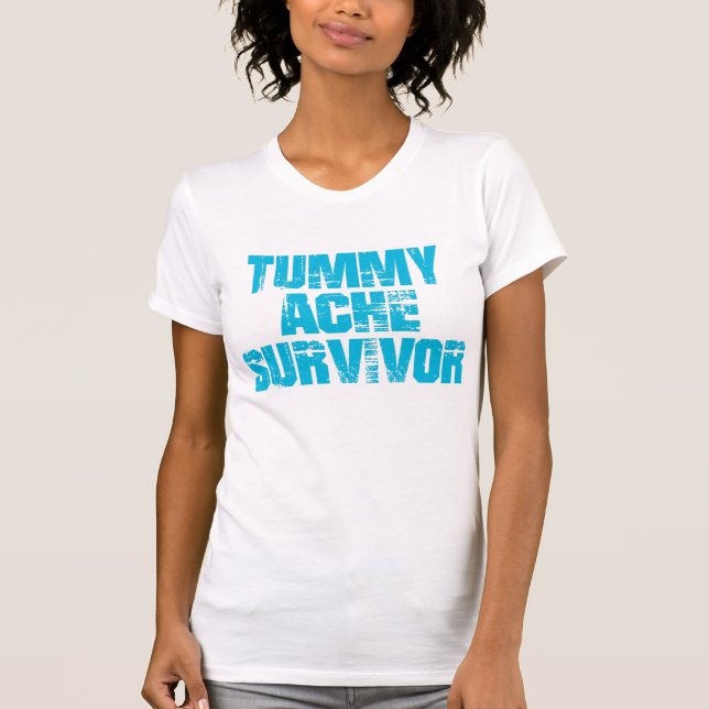 Camiseta Tummy Ache Survivent Stomachache IBS Funny (Frente)