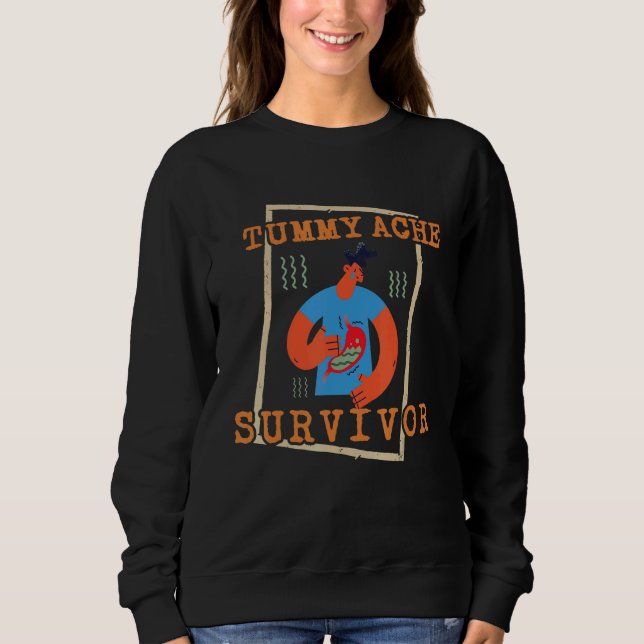 Camiseta tummy ache survivor  Stomachache IBS  Men Women (Frente)