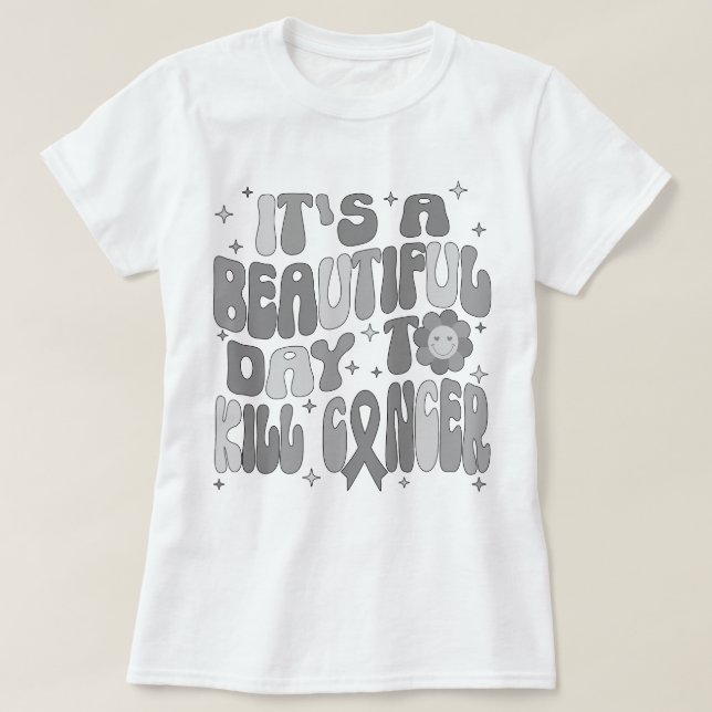 Camiseta Tumor cerebral É um belo dia para Matar (Frente do Design)