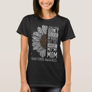 Camiseta Tumor cerebral Fita de Sensibilização Mãe Guerreir
