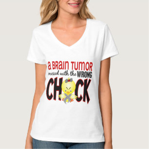 Camiseta Tumor cerebral sujado com o pintinho errado