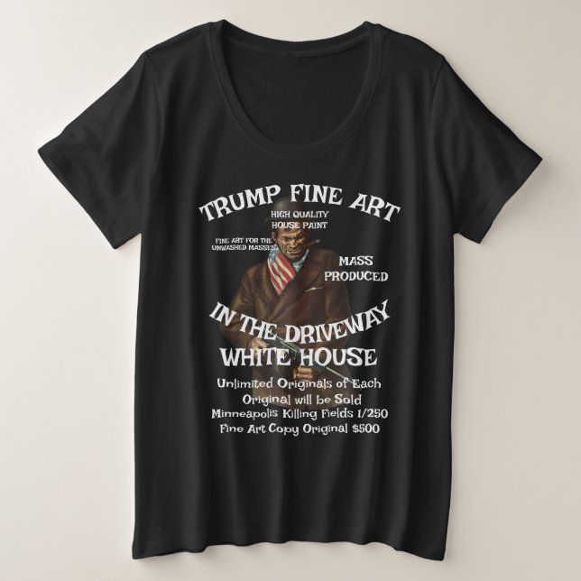 Camiseta Tump Minneapolis Assassinato Campos de Assassinato (Frente do Design)