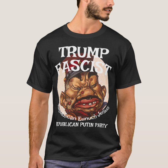 Camiseta Tump Valores da Liberdade EUA Onda Azul EUA Pendej (Frente)