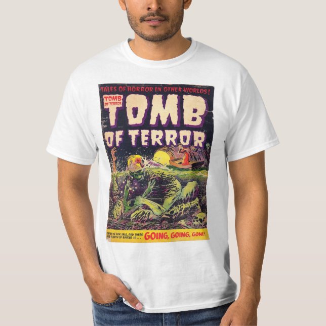 Camiseta Túmulo da banda desenhada ida indo indo do horror (Frente)