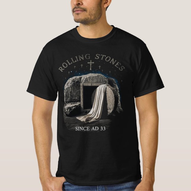 Camiseta Túmulo da Ressurreição Desde AD 33 Rolling Stones (Frente)