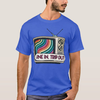 Camiseta Tune Inrip Out PsychedelicV retrô garota dos anos