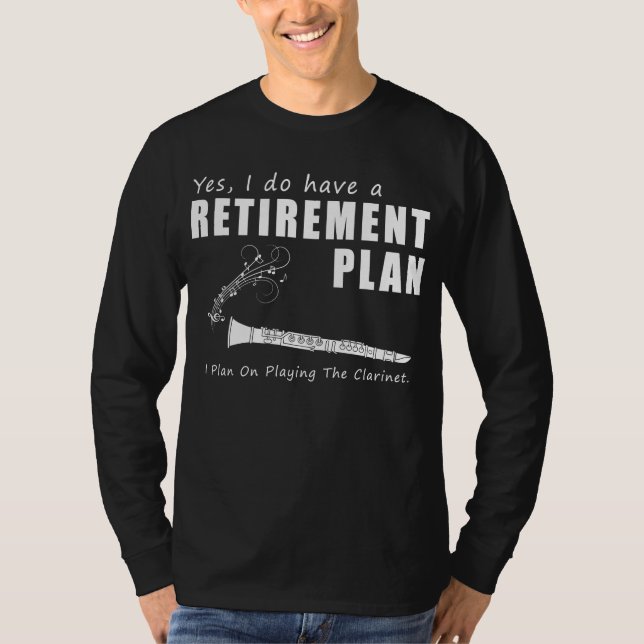 Camiseta Tunes Harmoniosos de Reforma: Clarinet Jogando Fun (Frente)