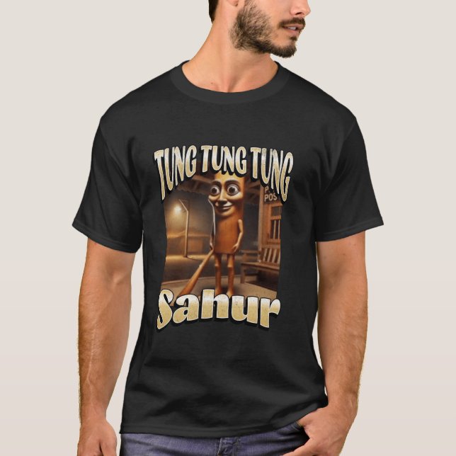 Camiseta Tung Tung Sahur Funny Italiano Brainrot Meme Graph (Frente)