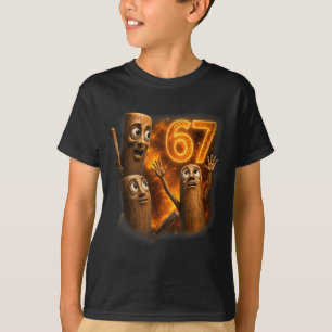 Camiseta Tung Tung Tung Sahur Seis Sete Meme Uivando Para O