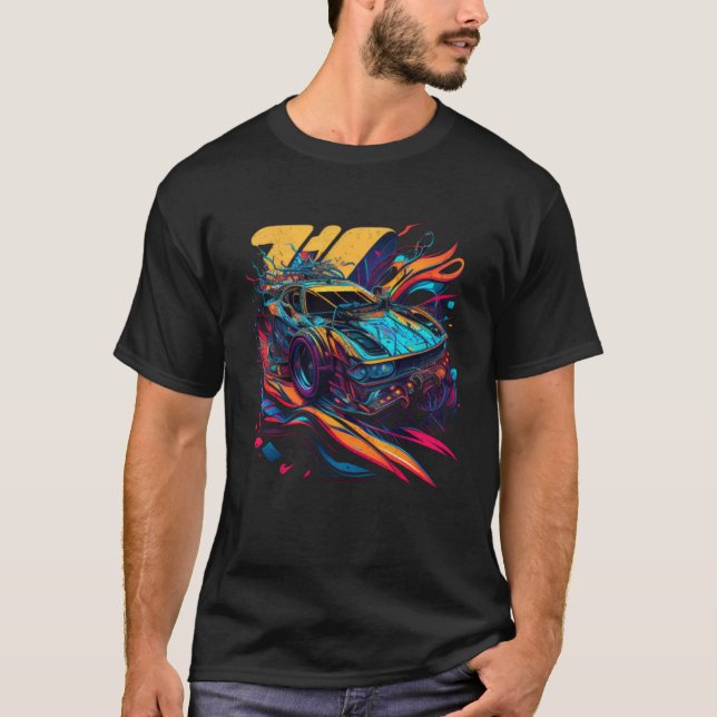 Camiseta Tuning car from the 90s Pace Car racing car (Frente)