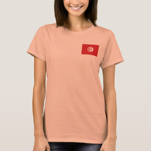 Camiseta Tunisia Bandeira + Mapa