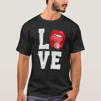 Camiseta Tunísia Flag Fan Love Tunisiano