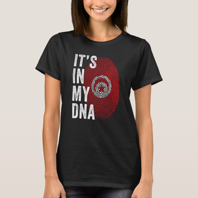 Camiseta Tunisia It's In My DNA Tunisian Fingerprint Tunisi (Frente)