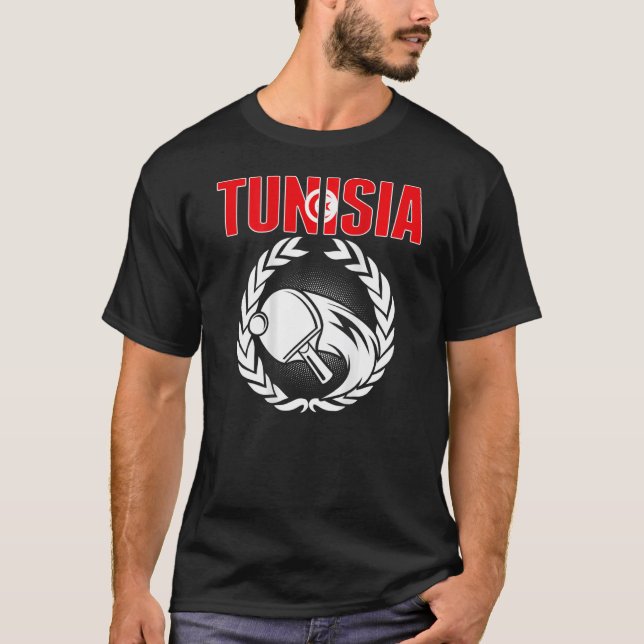 Camiseta Tunisia Ping Pong  Tunisia Table Tennis Team Suppo (Frente)