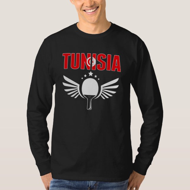 Camiseta Tunisia Ping Pong  Tunisian Table Tennis Team Supp (Frente)