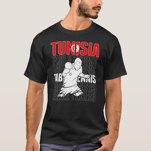 Camiseta Tunisia Table Tennis  Support Tunisia Ping Pong Te (Frente)