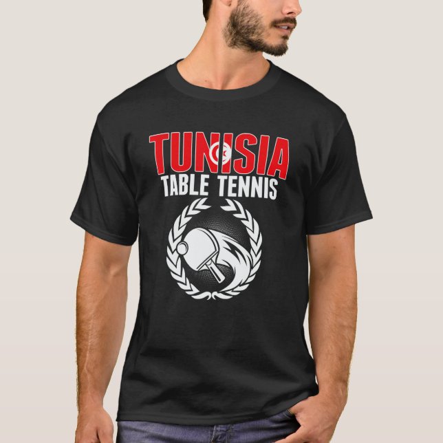 Camiseta Tunisia Table Tennis   Tunisian Ping Pong Team Sup (Frente)