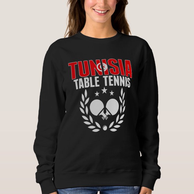 Camiseta Tunisia Table Tennis  Tunisian Ping Pong Team Supp (Frente)