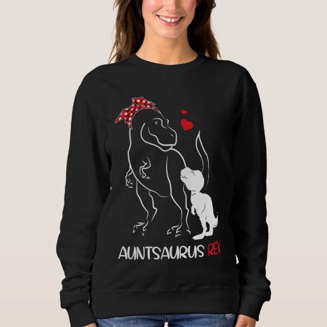 Camiseta Tuntie Saurus Rex Auntsaurus Dinossaur (Frente)