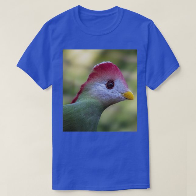 Camiseta Turaco vermelhoCrested (Frente do Design)