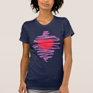 Camiseta Turbilhão cardíaco caótico quebra romance ruim 