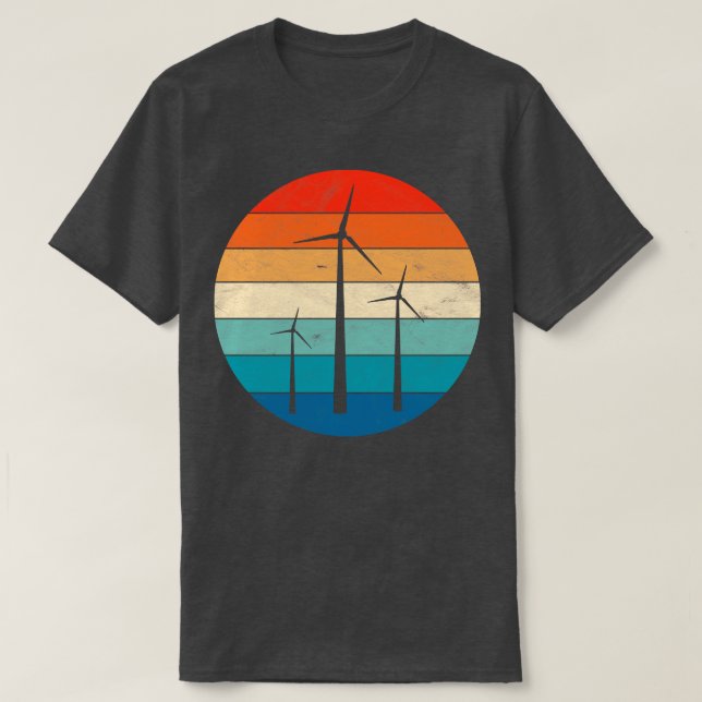 Camiseta Turbinas eólicas (Frente do Design)