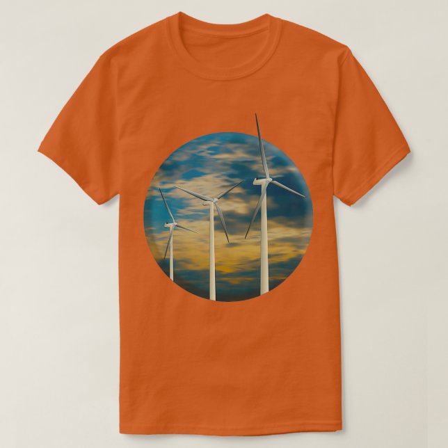 Camiseta Turbinas Eólicas Queimadas (Frente do Design)