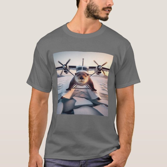 Camiseta Turbo Prop Twin Engine Float Plane Bush Canadá (Frente)