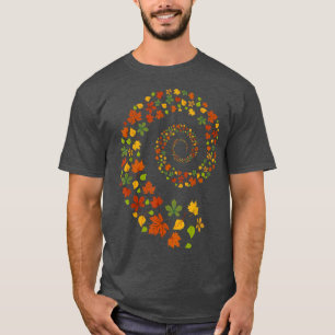 Camiseta Turbulência do outono deixa TSpiral de outono de C