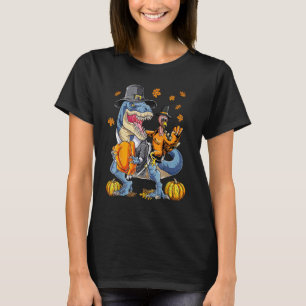 Camiseta Turca Andando Dinossaur Rex Ação de Graças Peregri