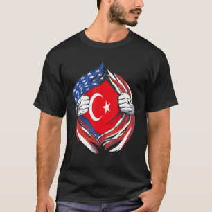 Camiseta Turca Bandeira Americana Orgulhosa Do Meu Patrimôn