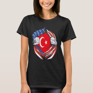 Camiseta Turca Bandeira Americana Orgulhosa Do Meu Patrimôn